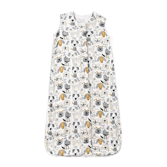 Baby Sleep Sack 2-4 T Baby Wearable Blanket 100% Organic Cotton 0.5 TOG Toddler Sleeping Sack 2- Way Zipper Soft Lightweight X-Large Pup