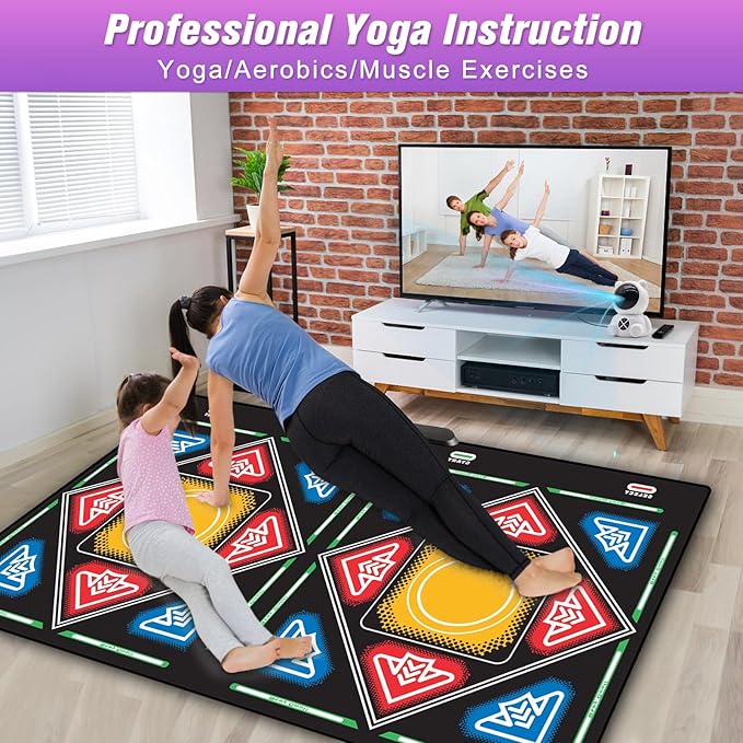 Dance Mat, Electronic Dance Mat, Double User Dance Mat with Game Controller, Non-Slip Dance Pad for Kids Adults, Christmas Birthday Gifts for Girls Boys