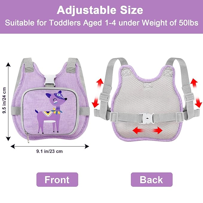 Accmor Toddler Harness Leash, Cute Deer Kids Harness + Anti Lost Wrist Link, Collapsible Child Leash for Outdoor Travel, Portable Baby Walking Harness Protector Wristband Strap for Baby Girls