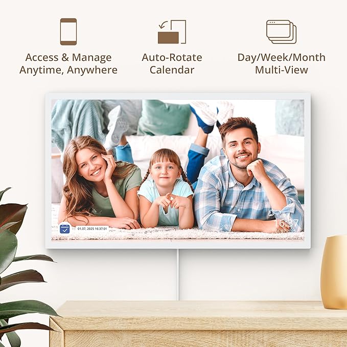 Dragon Touch 32" Digital Calendar Chore Chart – 1080P Full HD Interactive Touchscreen, Smart Family Planner, Hearth Display Digital Calendar Wall & Desk Mountable for Seamless Scheduling