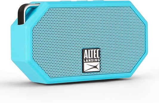 Altec Lansing Mini H2O - Waterproof Bluetooth Speaker, IP67 Certified & Floats in Water, Compact & Portable Speaker for Hiking, Camping, Pool, and Beach,Aqua