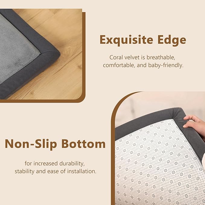 Baby Play Mat for Floor, 1.3'' Thick Memory Foam Tummy Time Mat - Super Soft Coral Velvet Nursery Rug with Non-Slip Backing, Crawling Rug for Toddlers/Infants, Yoga & Tatami Use, 71''x 79''