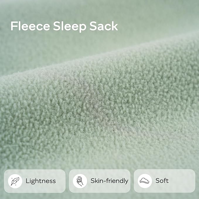 JELLYMONI Fleece Baby Sleep Sack 0-6 Months, 2 Pack 1.5 TOG Baby Wearable Blanket Winter Infant Sleep Sack with 2-Way Zipper, Warm Toddler Sleep Sack