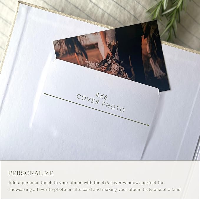 Premium Scrapbook Album – Acid-Free Photo Album with Writing Space – 100 Pages for Size 4x6 – Holds 500 Photos – Wedding, Baby, Travel & Family Memories