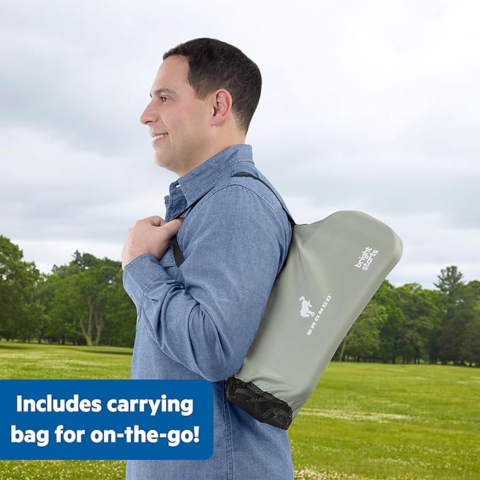 Ford Bronco Pop 'N Sit Portable Booster Chair by Bright Starts, Floor Seat, Indoor/Outdoor Use, Compact Fold, Camo Print, 6 Mos - 3 Yrs