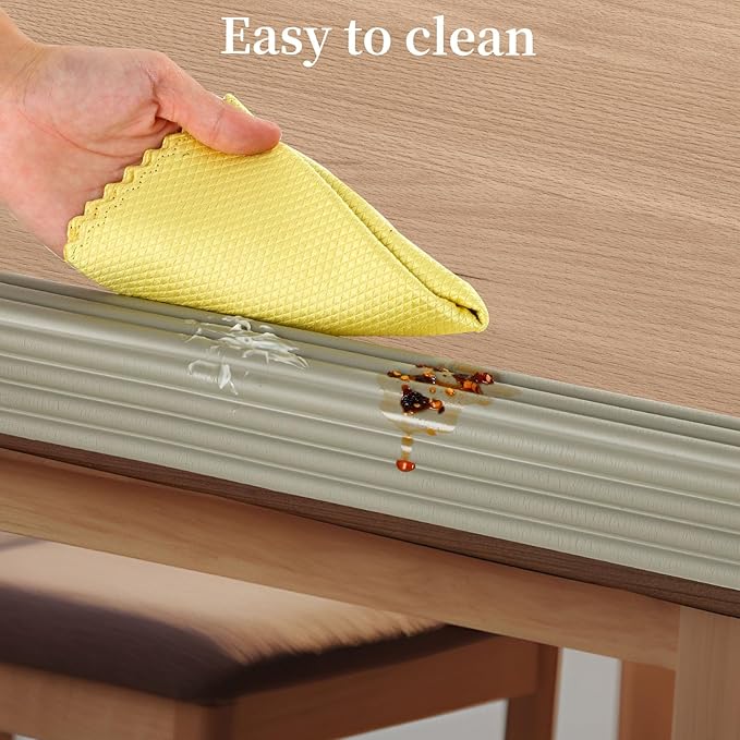 Corner Protector for Baby, Widen Edge Protector with Adhesive Backing, Baby Proofing Edge Corner Protectors Self Adhesive Furniture Corner Guard Bumper for Table, Desk, Fireplace (Gray, 16.4ft)