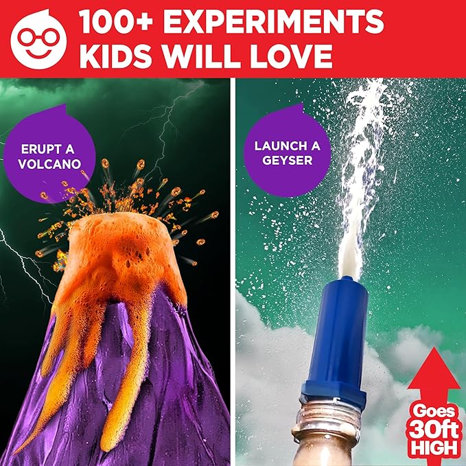 Doctor Jupiter Super Science Kit for Kids Ages 8-12 | Chemistry Set, STEM Toy with 100+ Experiments & Geyser Tube | Birthday Gift Ideas for Boys & Girls 8+ Years Old | Learning & Educational Projects
