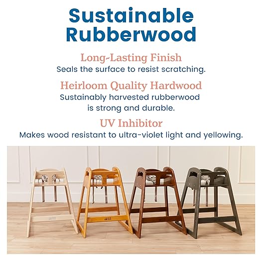 ECR4Kids ASATT High Chair, Toddler Chair, Honey