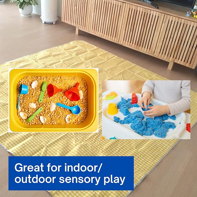 Cute Gingham Picnic Blanket, Waterproof Foldable, in Large 80x60in and Extra Large 80x80in, Portable Compact Beach Blanket, Oversized XL Outdoor Mat (Yellow, Large)