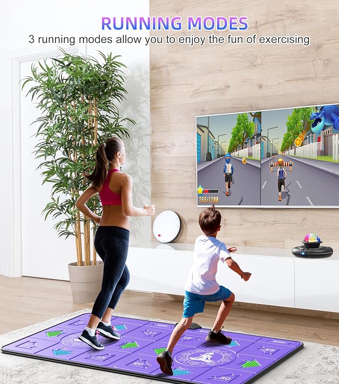 FWFX Electronic Dance Mat for TV, 2-Player Dancing Game for Kids & Adults, Wireless Musical Dance Pad for Family Party Games, Exercise, Yoga Fitness, Ideal Christmas & Birthday Gift for Boys and Girls