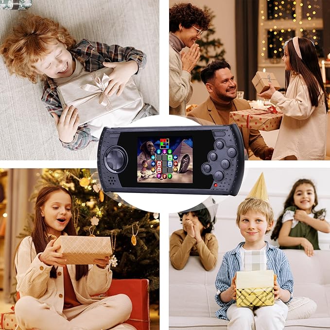 16 Bit Handheld Game for Kids Built-in 230 HD Classic Retro Video Games USB Rechargeable 3.0 Inch Childrens Travel Electronics Toys Portable Gaming Player System Gift for Boys Girls Ages 4-8-12