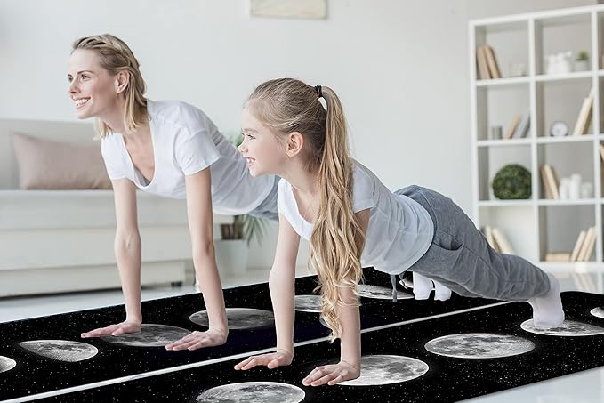 Non Slip Yoga Mat TPE Workout Mat for Men Women, Thick Workout Mat with Carrying Strap, Fitness Mats for Exercise, Yoga, Fitness, Pilates, Floor Workouts (72" x 24" x 6mm)