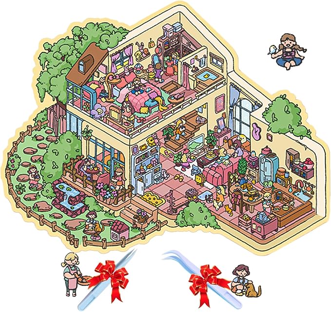 DIY 3D Sticker Scene，Jumbo-Large Sisters Party, Reusable Sticker, Cute Sets for Free Combination, Waterproof for Anywhere, Crafts Party Favors Birthday Gift