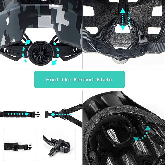 Kids Bike Helmet, SIFVO Kids Helmet 8+ Boys and Girls Bike Helmet with Cool Visor, Bike Helmets for Kids, Youth Bike Helmet Kids Mountain Bike Helmet Lightweight and Sturdy【55-58cm】