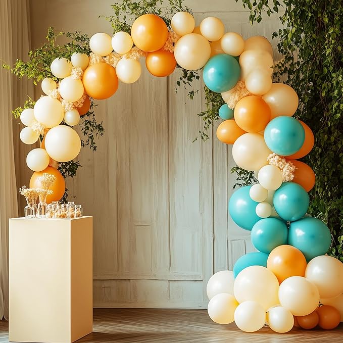 RUBFAC 129pcs Teal Blue Balloons Different Sizes 18 12 10 5 Inch Latex Turquoise Teal Balloon Garland Arch for Party Decoration Birthday Wedding Engagements Anniversary Baby Shower Party Supplies