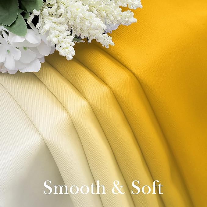 HOMEIDEAS Mustard Yellow Ombre Blackout Curtains 52 X 84 Inch Length Gradient Room Darkening Thermal Insulated Energy Saving Grommet 2 Panels Window Drapes for Living Room, Bedroom