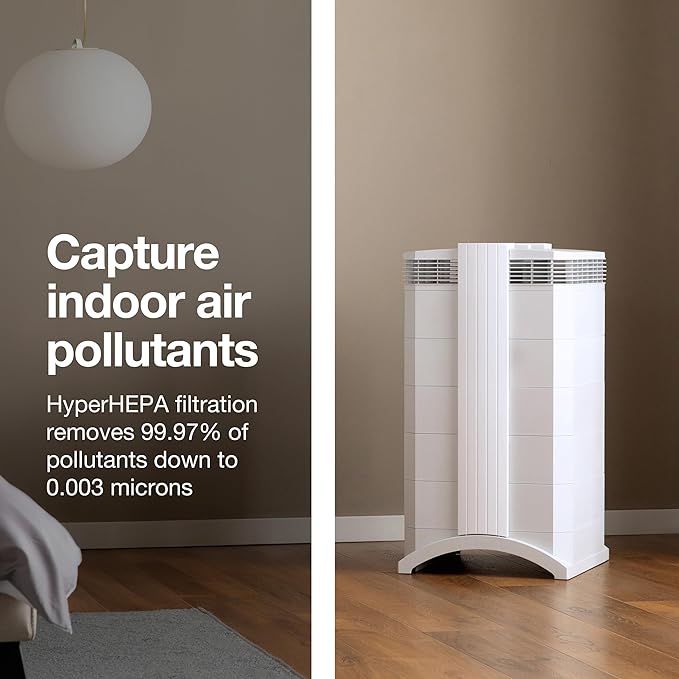 IQAir HealthPro Plus XE Air Purifier - Smart HyperHEPA Filtration for Large Rooms up to 1125 sq ft - Smoke, Viruses, Allergens, Asthma, Mold, Dust, Pets, Swiss Made, WiFi Enabled