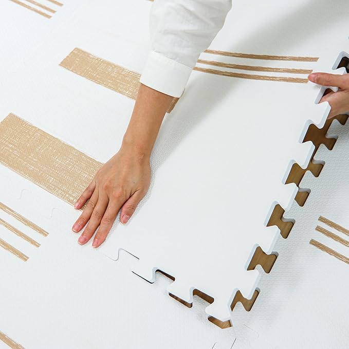 Baby Play Mats for Floor - Sol (6x6ft) - Premium EVA Foam Play Mat for Babies & Toddlers - Perfect for Tummy Time, Crawling, Playroom - Stylish & Comfortable Kids Play Mat