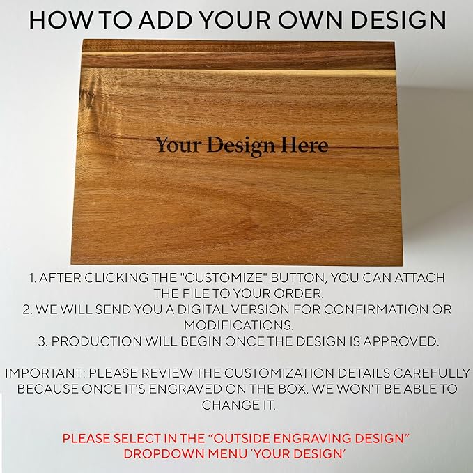 Graduation Memory Box 2025 - Personalized Graduation Gifts for Her Him, Custom Engraved High School Memory Box Organizer Boys Girls, Keepsake Time Capsule, Wooden Storage Chest Congrats Grad