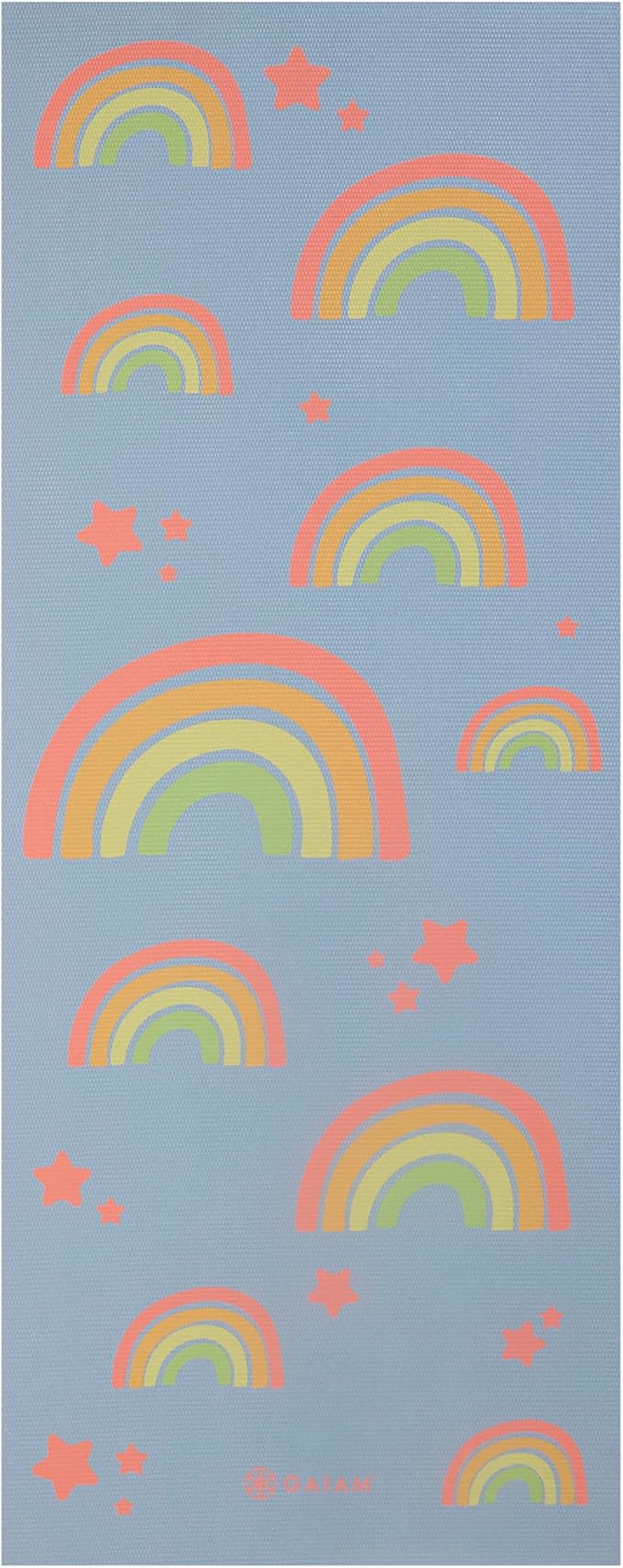 Gaiam Kids Yoga Mat Exercise Mat, Yoga for Kids with Fun Prints - Playtime for Babies, Active & Calm Toddlers and Young Children (60" L x 24" W x 3mm Thick)