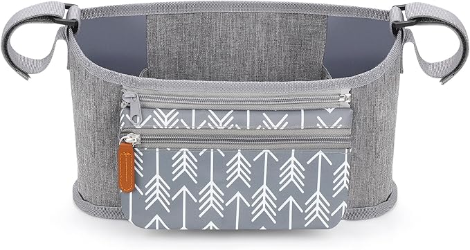 Accmor Universal Stroller Organizer with Detachable Phone Bag, Stroller Bag Caddy Organizer Stroller Accessories for Uppababy, Baby Jogger, Nuna, Doona, Britax Strollers