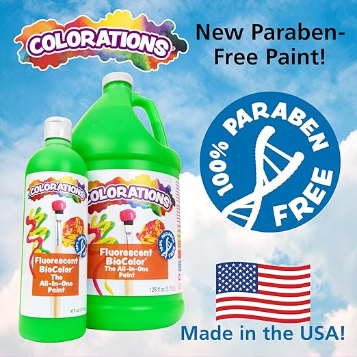 BioColor FBIOOR Paint, Fluorescent Orange - 16 oz.