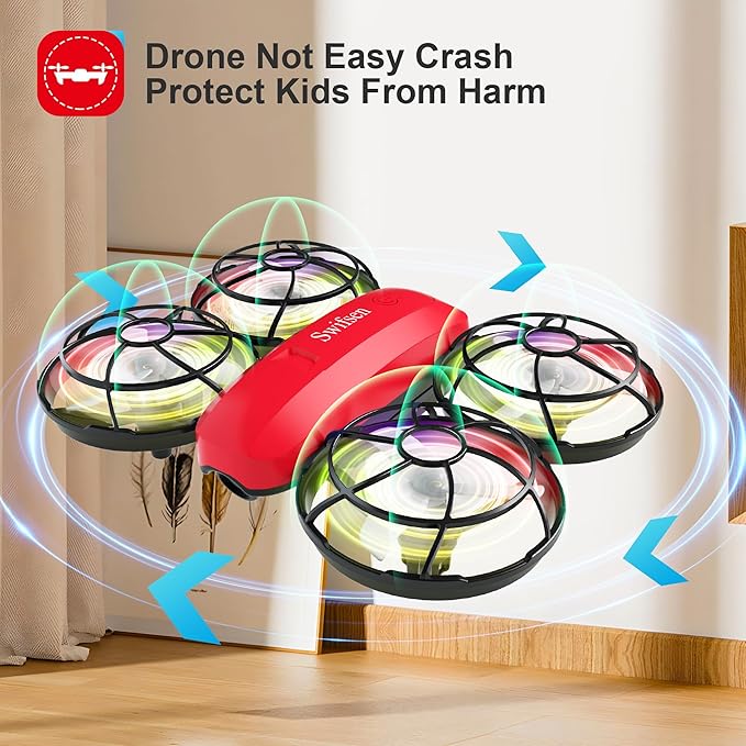 Drone with Camera for Kids and Beginner,Birthday Gift Toy for Boys and Girl,Indoor Quadcopter Plane for Boy,Small Helicopter with Auto Hovering, 3D Flips, Headless Mode,2 Batteries