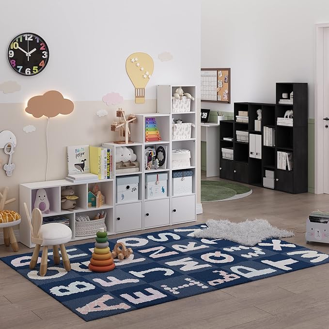 Furinno Luder Shelf Bookcase with 1 Door Storage Cabinet, White