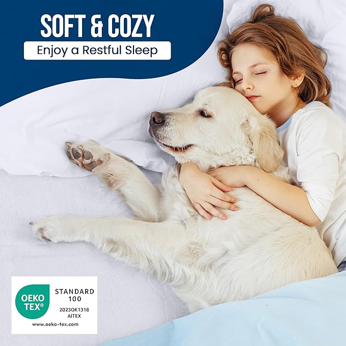 Utopia Bedding Waterproof Mattress Protector California King Size 2 Pack, 200 GSM Breathable Terry Mattress Cover, Fitted Style with Stretchable Pockets (White)