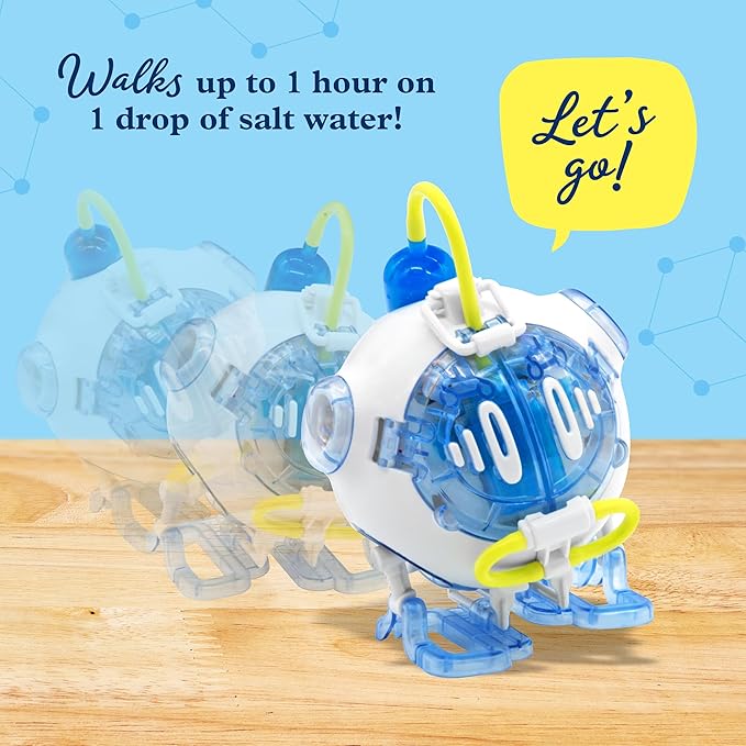 Thames & Kosmos Saltwater Fuel Cell Robot STEM Experiment Kit | Build a Walking Robot, No Batteries Required, Walks Up to 1 Hour on 1 Drop of Salt Water, Explore Non-Toxic, Renewable Energy, Ages 8+