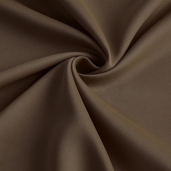 Summer Heat Blackout Curtains 72 Inches Long 6 Ft Length, Thermal Insulated Room Darkening Bedroom Drapes 2 Panels Set Burg Pinch Pleats Viral Curtain for Kids Room/Living Room(Brown,40"x72"x2 Panels)