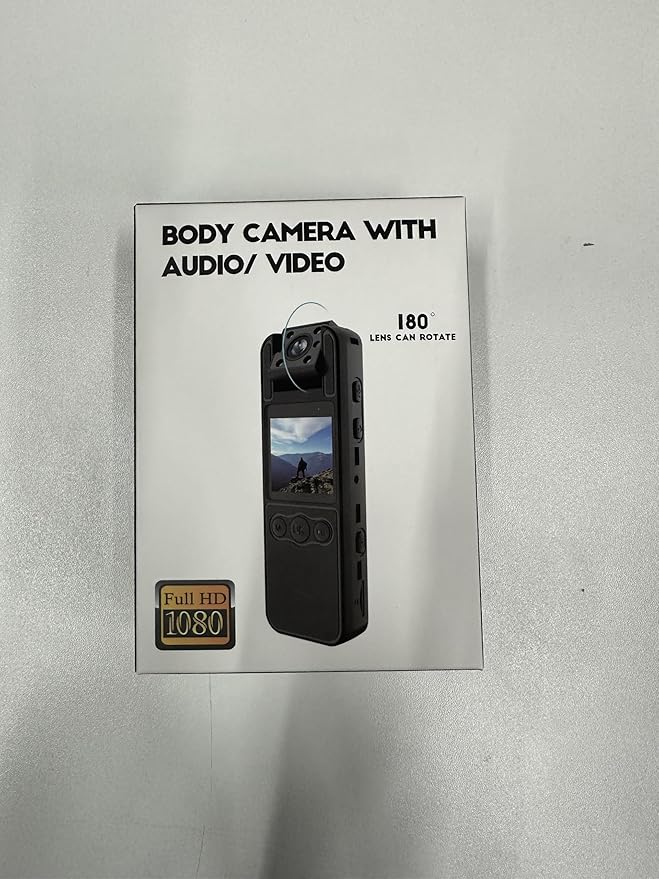 Body Camera with Audio and Video Recording 1080P FHD Mini Police Wearable Body Worn Cam Portable Small Personal Camcorder Sport Action Outdoor Video Recorder (128GB)