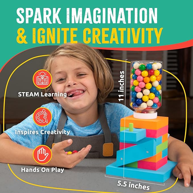 DIY Wood Building Kits, STEM Woodworking Kit for Kids, Creative Fun Craft Projects, Great Gift for Boys & Girls (Candy Dispenser, 1-Pack)