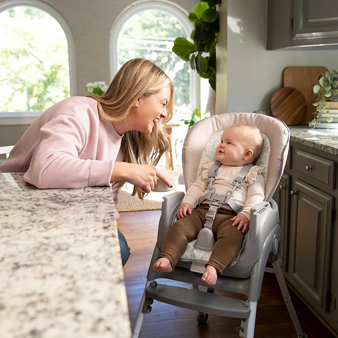 Ingenuity Trio Foldaway 6-in-1 Baby High Chair, 6 Ways to Use, Toddler Chair, Foldable Legs, 6M-5Y - Endless Blooms