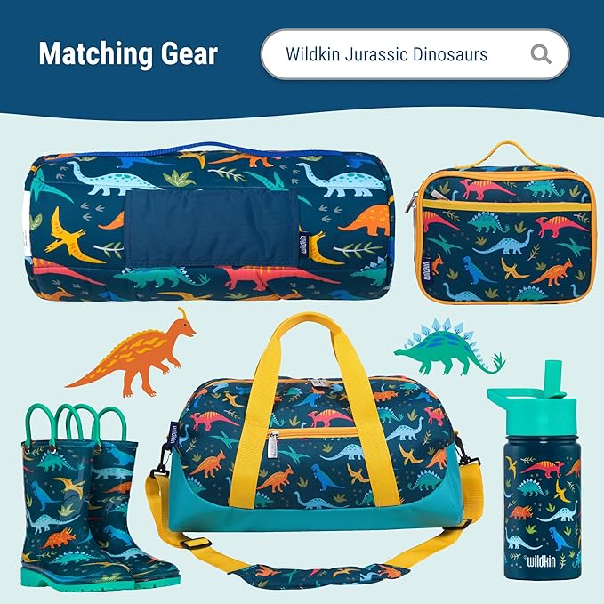 Wildkin ECO rPET 17-inch Large Backpack – Sustainable, Padded, Adjustable – Jurassic Dinosaurs