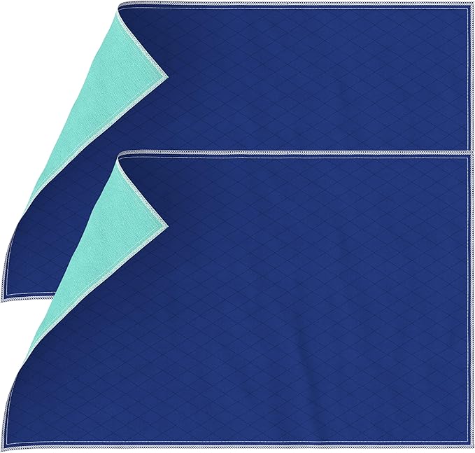 Inspire Waterproof Mattress Protector, 2 Pack - Dark Colored to Hide Stains, Extra Large 34 x 54, Quilted Bed Pad for Incontinence Washable, for Adults and Kids