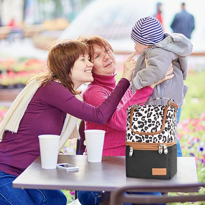 Momcozy Insulated Baby Bottle Bag, Multi-Function Breastmilk Cooler Bag, Fit as Wine Carrier or for Milk Bottles Like Dr. Brown, Comotomo, Philips, Nuk, Lansinoh, etc.