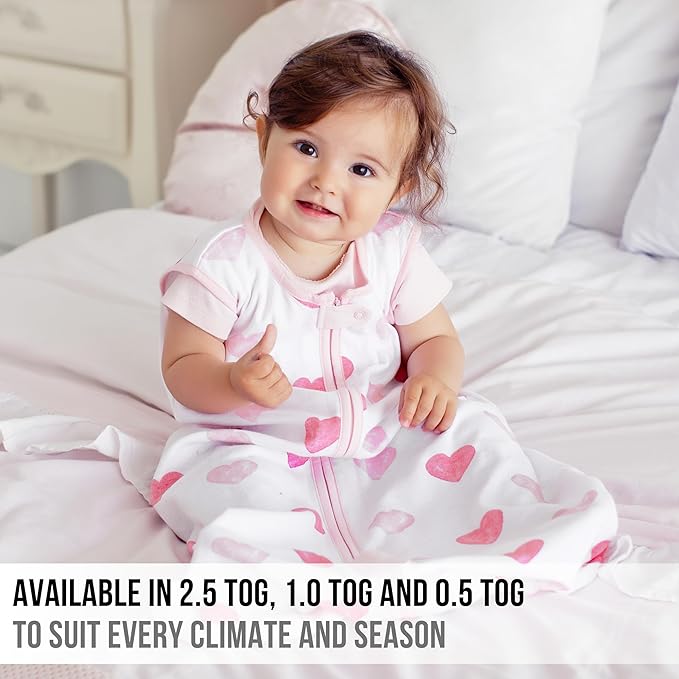 Mama Cheetah Baby Sleep Sack 2.5 TOG, Winter Baby Sleeping Bag with 2-Way Zipper, Organic Cotton Swaddle Transition Wearable Blanket for Boy Girl Infant Toddler, 12-18 Months, 1-Pack