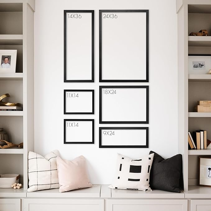 Personalized Dry Erase Framed Calendar – Customizable Chalkboard Style Wall Calendar – 18x24 or 24x36 – Non-Glare, Ready to hang dry erase calendar for wall, Made in the USA
