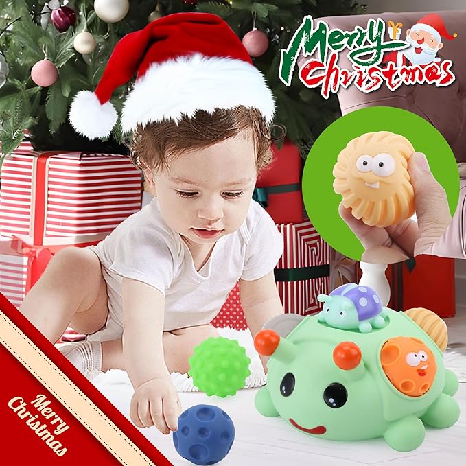 Baby Sensory Toys Montessori Balls for Toddlers 1-3, Perfect Teething Gift, Sensory Balls in Ball for Babies 6-12 Months, Promotes Hand-Eye Coordination, Fine Motor Skills
