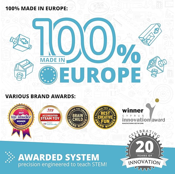 Engino- Stem Toys, Architecture Set: Eiffel Tower, Sydney Bridge- Building Toys, Engineering Kit for Kids 9+, STEM Project, Gifts for Boys & Girls (11 Model Options)