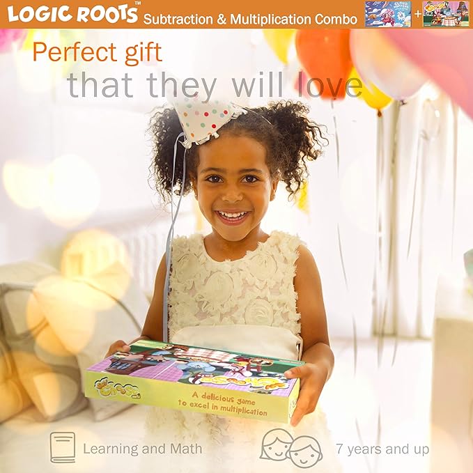 Addition and Subtraction Games - Pack of 2, Cloud Hoppers &Say Cheese Cafe, Math Board Games and STEM Toys for 5-9 Year Olds, Gift for Kids (Girls & Boys), Homeschoolers, Grade 1 & Up