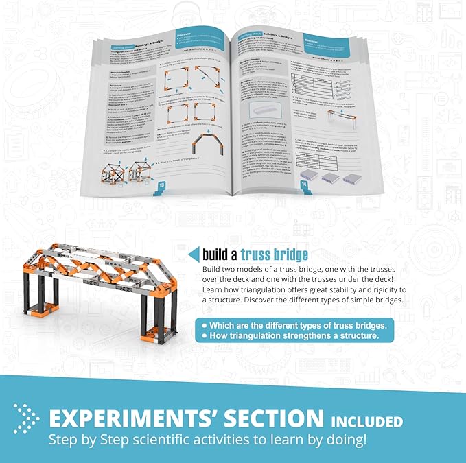 Engino- STEM Toys, Structures, Buildings & Bridges, Building Toys for Kids 9+, STEM Projects, Creative Engineering Kit, Gifts for Boys & Girls (9 Model Options)