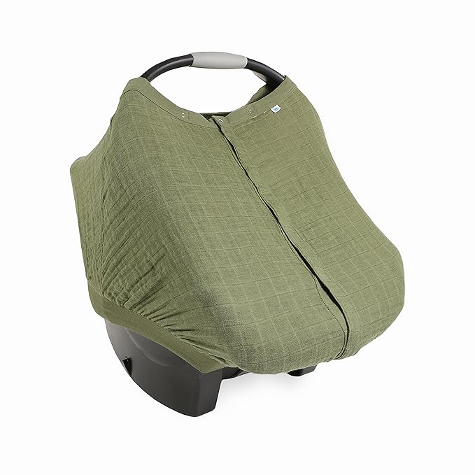 Little Unicorn Breathable Car Seat Canopy | Magnetic Closure Cover & Universal Fit | Protection & Privacy for Baby (Fern)