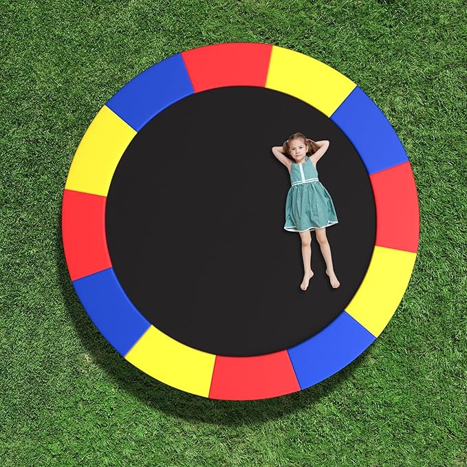 Giantex Trampoline Pad, 8ft 10ft 12ft 14ft 15ft 16ft Trampoline Replacement Safety Pad, No Holes for Pole, Waterproof Trampoline Accessories Spring Cover