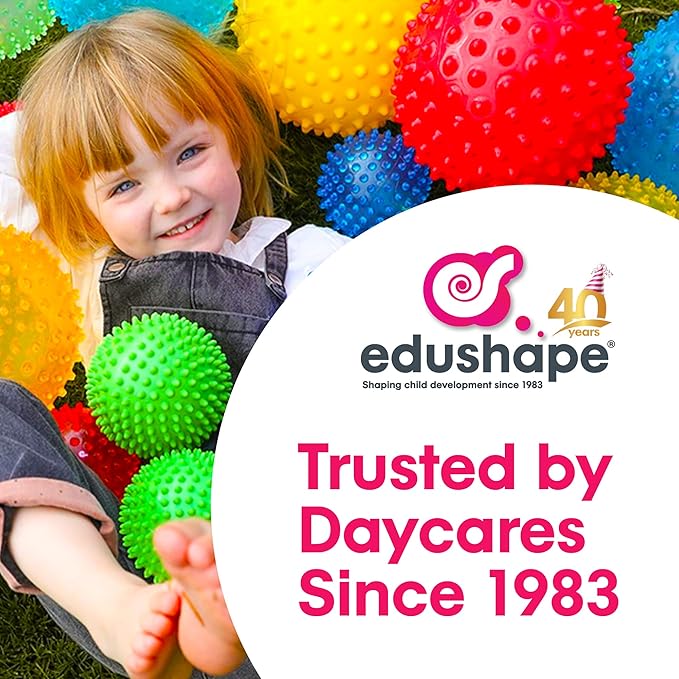 Edushape Original Sensory Ball for Baby - 7" Green Color Ball Enhances Gross Motor Skills for Kids 6 Months & Up
