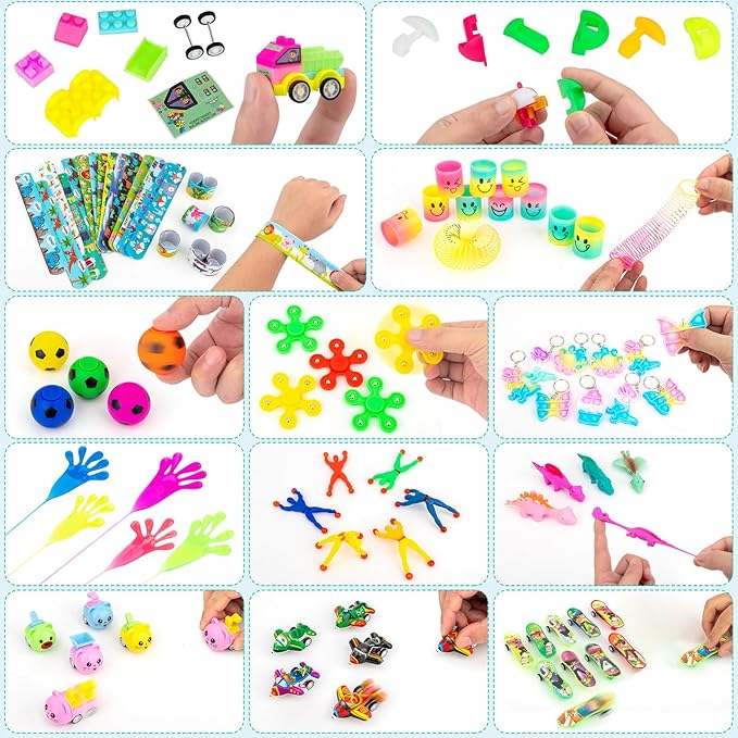 300-Piece Kids Party Favors Toys Kit for Birthdays, Classroom Prizes, Easter Egg Hunts, Carnivals & More