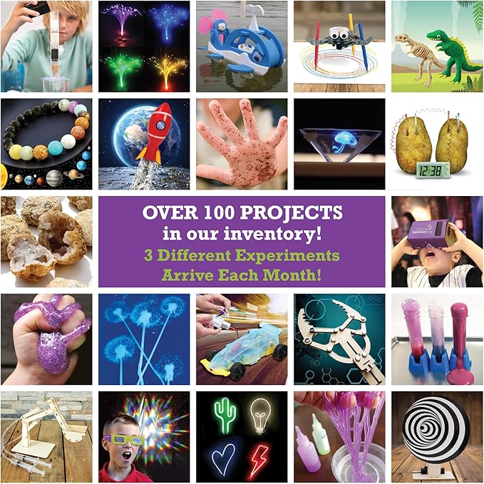 Stem Learning 6 Monthly Subscription Box Kits w/ 18 Projects - Summertime Remote School Building Toys - Science, Technology, Engineering, Mathematics - Activities for Kids Boys & Girls Ages 7-12