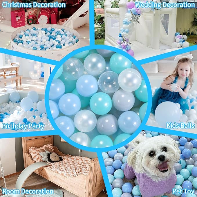 GOGOSO Playpen Balls for GirlsToddlers for Playhouse, Baby Pool, Play Ball Fun Centers, for Babies, Kids, Toddlers 1-3, Phthalate Free BPA Free