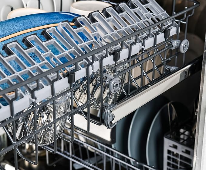 Kenmore 24" Built-in Stainless Steel Tub Dishwasher EasyFlex Third Rack, TurboDry, SmartWash & Reach-Thru Handle-15 Place Settings-45 DBA, Energy Star Certified, Fingerprint Resistant